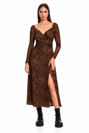 zebra-print-midi-dress-brown-wecoss